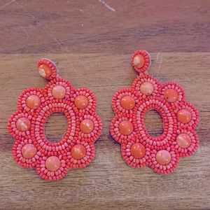 Stella and Dot Coral Earrings